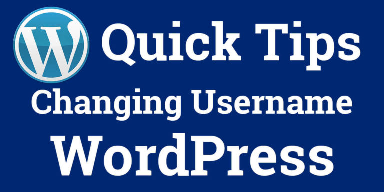 how to change your username in WordPress